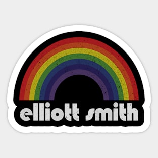 Elliott Smith / Vintage Rainbow Design // Fan Art Design Sticker